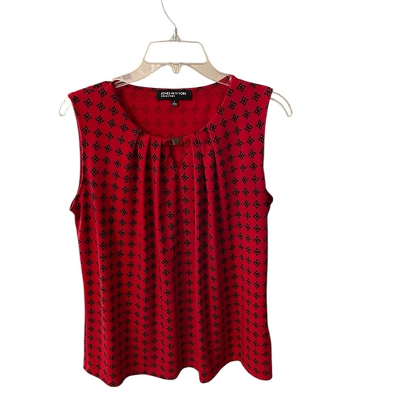 Red Jones New York Sleeveless Top - Picture 1 of 3